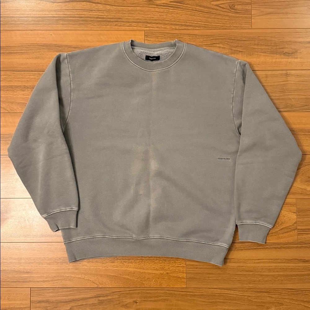 Zanerobe Men's Gray Crewneck Sweatshirt (w/ fleece lining)